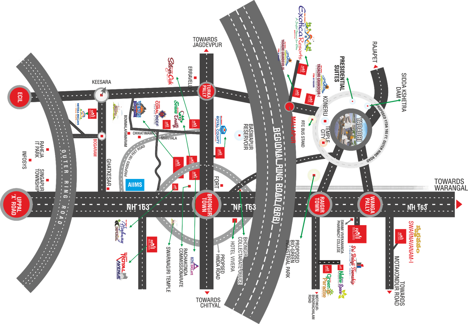 Yadadri-Grandeur location map